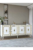 DEMONTE DECOR SAMBADD (KX180) KONSOL BEYAZ-ALTIN thumbnail 2