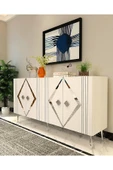 DEMONTE DECOR DOMİNODD(KB150) KONSOL BEYAZ-GÜMÜŞ - 2