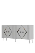 DEMONTE DECOR DOMİNODD(KB150) KONSOL BEYAZ-GÜMÜŞ - 4