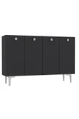 DEMONTE DECOR BETTYDD OFİS EVRAK DOLABI ANTRASİT-ANTRASİT-GÜMÜŞ - 3