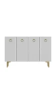 DEMONTE DECOR EFESDD OFİS EVRAK DOLABI BEYAZ-BEYAZ-ALTIN - 2
