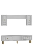 DEMONTE DECOR DARİODD BOHEM TV ÜNİTESİ TAKIMI BEYAZ-BEYAZ - 4