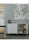 DEMONTE DECOR LEYLADD (MK120) OFİS EVRAK DOLABI BEYAZ-BEYAZ-ALTIN - 1