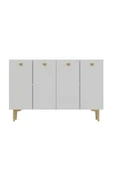 DEMONTE DECOR BETTYDD OFİS EVRAK DOLABI BEYAZ-BEYAZ-ALTIN - 2