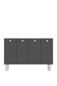 DEMONTE DECOR İLAYDD BOHEM MUTFAK KİLER DOLABI ANTRASİT-ANTRASİT-BEYAZ - 2