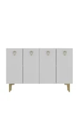 DEMONTE DECOR LEYLADD (MK120) OFİS EVRAK DOLABI BEYAZ-BEYAZ-ALTIN - 2