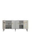DEMONTE DECOR MADERA KONSOL BEYAZ-ALTIN - 6
