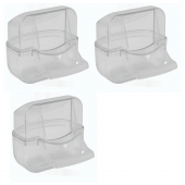 Papağanhane Kuşlar İçin Şeffaf Lüks Yemlik 3 Adet - 1