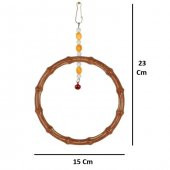 Papağanhane Oval Bambu Kuş Salıncağı - 2