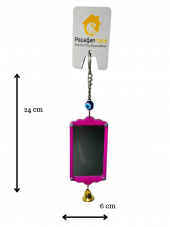 Papağanhane Akrilik Çerçeveli Büyük Ayna Kuş Oyuncağı - 2