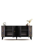 DEMONTE DECOR YUMEDİ MODERN KONSOL ANTRASİT-ALTIN - 5