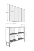 DEMONTE DECOR EFESDD OFİS EVRAK DOLABI BEYAZ-BEYAZ-GÜMÜŞ - 6