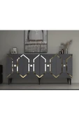 DEMONTE DECOR YUMEDİ MODERN KONSOL ANTRASİT-ALTIN - 1