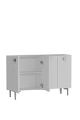 DEMONTE DECOR MOREDD OFİS EVRAK DOLABI BEYAZ-BEYAZ-GÜMÜŞ - 5