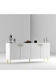 DEMONTE DECOR DROP KONSOL BEYAZ-ALTIN - 5