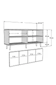 DEMONTE DECOR DROP KONSOL BEYAZ-ALTIN - 8