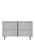 DEMONTE DECOR LEYLADD (MK120) OFİS EVRAK DOLABI BEYAZ-BEYAZ-ALTIN - 5