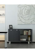 DEMONTE DECOR İLAYDD BOHEM OFİS EVRAK DOLABI ANTRASİT-ANTRASİT-BEYAZ - 1