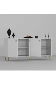 DEMONTE DECOR DROP KONSOL BEYAZ-ALTIN - 4