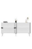 DEMONTE DECOR Vaniadh Konsol 4 Kapaklı Beyaz Gümüş thumbnail 6