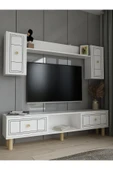 DEMONTE DECOR DARİODD BOHEM TV ÜNİTESİ TAKIMI BEYAZ-BEYAZ - 2