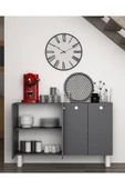 DEMONTE DECOR İLAYDD BOHEM MUTFAK KİLER DOLABI ANTRASİT-ANTRASİT-BEYAZ - 1