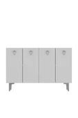 DEMONTE DECOR LEYLADD (MK120) OFİS EVRAK DOLABI BEYAZ-BEYAZ-GÜMÜŞ - 2