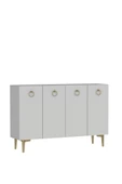 DEMONTE DECOR EFESDD OFİS EVRAK DOLABI BEYAZ-BEYAZ-ALTIN - 3