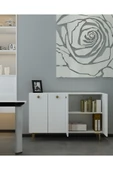 DEMONTE DECOR BETTYDD OFİS EVRAK DOLABI BEYAZ-BEYAZ-ALTIN - 1
