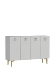 DEMONTE DECOR LEYLADD (MK120) OFİS EVRAK DOLABI BEYAZ-BEYAZ-ALTIN - 3