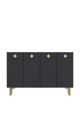 DEMONTE DECOR MOREDD OFİS EVRAK DOLABI ANTRASİT-ANTRASİT-ALTIN - 2