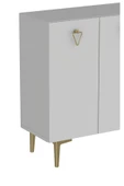 DEMONTE DECOR LEYLADD (MK120) OFİS EVRAK DOLABI BEYAZ-BEYAZ-ALTIN - 4