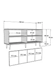 DEMONTE DECOR Robberdd (KB150) Lazer Desenli Konsol Antrasit-altın - 6