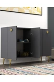 DEMONTE DECOR MOREDD AYAKKABILIK ANTRASİT-ANTRASİT-ALTIN - 1