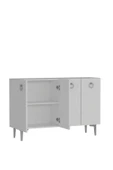 DEMONTE DECOR EFESDD OFİS EVRAK DOLABI BEYAZ-BEYAZ-GÜMÜŞ - 5