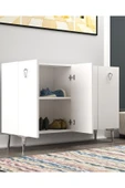 DEMONTE DECOR LEYLADD (KM120) AYAKKABILIK BEYAZ-BEYAZ-GÜMÜŞ - 1