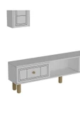 DEMONTE DECOR DARİODD BOHEM TV ÜNİTESİ TAKIMI BEYAZ-BEYAZ - 5