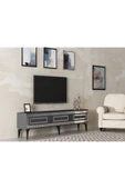 DEMONTE DECOR Karya 180 Cm Tv Sehpası Antrasit Gümüş thumbnail 2