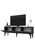 DEMONTE DECOR NOVVA 180 CM TV SEHPASI (ALT MODÜL) ANTRASİT-GÜMÜŞ - 7