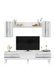 DEMONTE DECOR PELİN TV ÜNİTESİ TAKIMI BEYAZ-GÜMÜŞ - 4