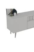 DEMONTE DECOR DEKOLP1DD TV SEHPASI BEYAZ-GÜMÜŞ - 5