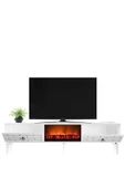 DEMONTE DECOR VARNA TV SEHPASI ŞÖMİNELİ (ALT MODÜL )BEYAZ thumbnail 2