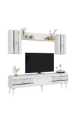 DEMONTE DECOR PELİN TV ÜNİTESİ TAKIMI BEYAZ-GÜMÜŞ - 5