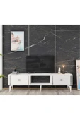 DEMONTE DECOR DORUK TV SEHPASI BEYAZ GÜMÜŞ thumbnail 1