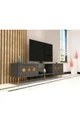 DEMONTE DECOR DOMEDD TV SEHPASI ANTRASİT-ALTIN thumbnail 2