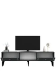 DEMONTE DECOR DORUK TV SEHPASI ANTRASİT GÜMÜŞ - 5