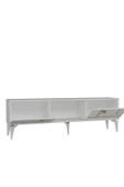 DEMONTE DECOR Maderadd Tv Sehpası Beyaz Altın - 6