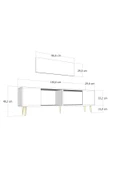 DEMONTE DECOR DEKOSDD TV SEHPASI BEYAZ-BEYAZ-GÜMÜŞ - 6