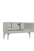 DEMONTE DECOR Maderadd Tv Sehpası Beyaz Altın - 5