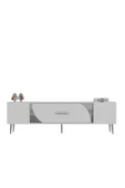 DEMONTE DECOR DEKOP2DD TV SEHPASI BEYAZ-GÜMÜŞ - 4